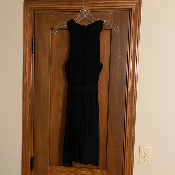 Loft Petite Black Crossover Halter Dress - Picture 3 of 7